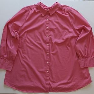 Pink button down dress shirt size 26/28